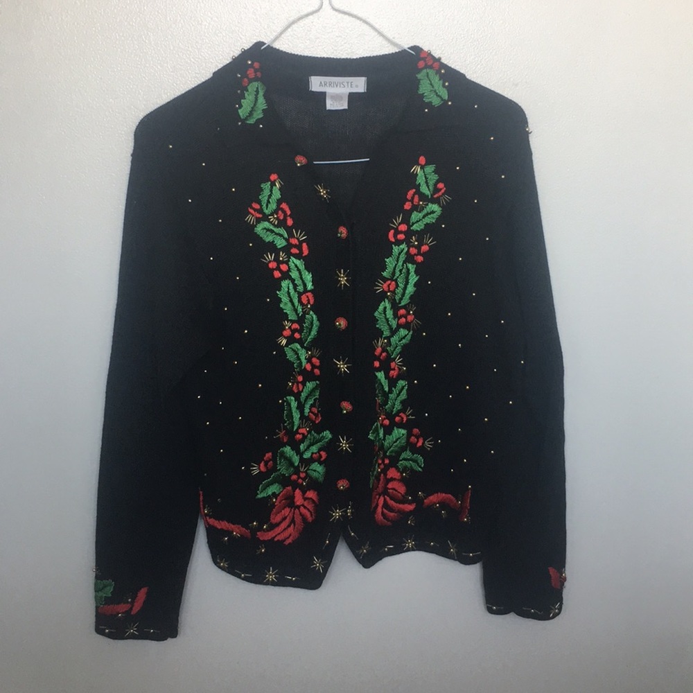 Vintage Pretty Ugly Christmas Sweater Cardigan